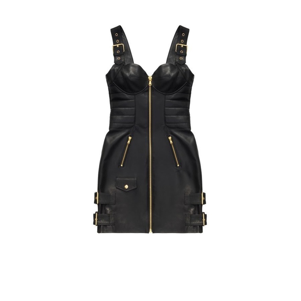 H&M x Moschino Leather Dress - BNWT - Size 2 - Picture 2 of 3